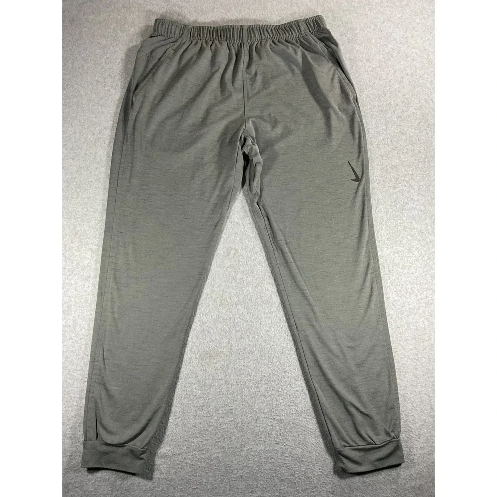 Nike Mens Dri-FIT Joggers Gray Training Pants Standard Fit Large 1484